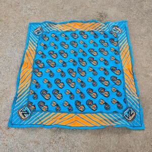 Vtg Y2k VON ZIPPER Goggles All Over Print Snow Snowboarding Bandana Blue